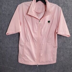 ZERO RESTRICTION Sweatshirt Womens Large Top Pink Lightweight Drawstring Club S